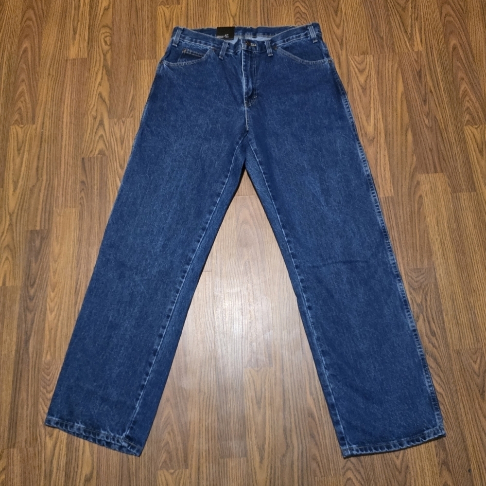NWT Dickies Men’s 32x32 Relaxed Fit Straight Leg Work Jeans Blue Denim E24